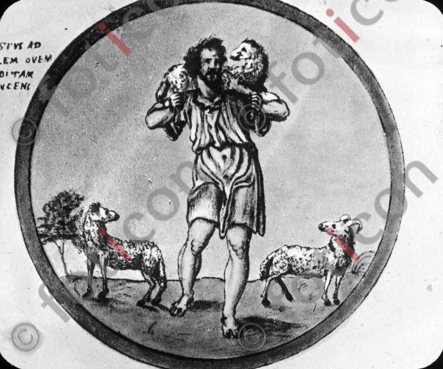 Der gute Hirte | The Good Shepherd  - Foto simon-107-028-sw.jpg | foticon.de - Bilddatenbank für Motive aus Geschichte und Kultur